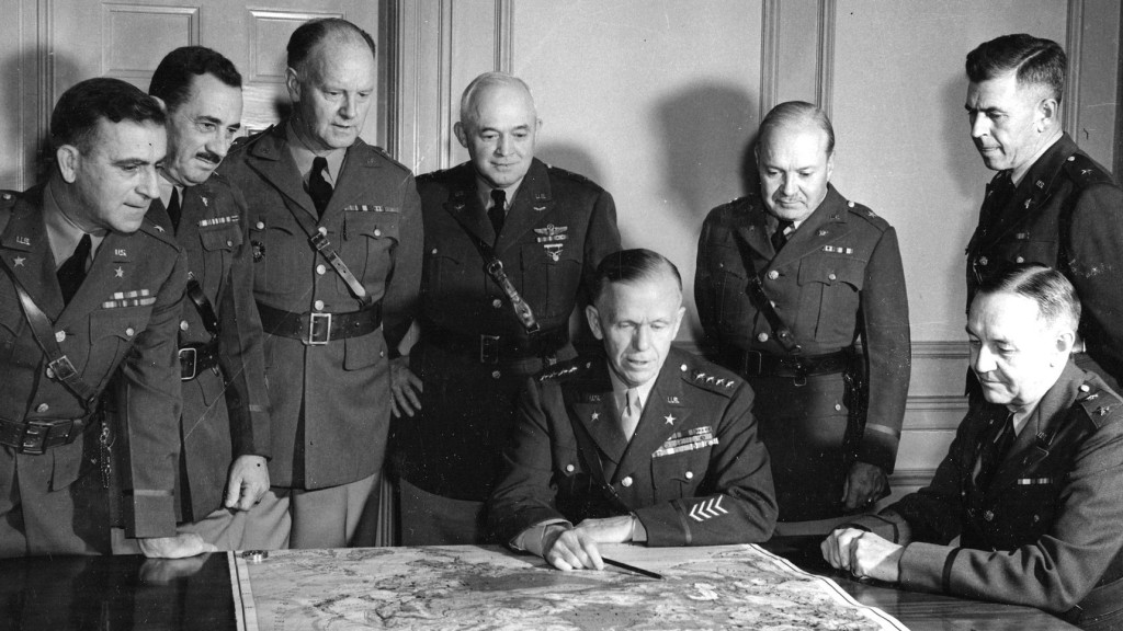 World War 2 Picture of Generals Planning