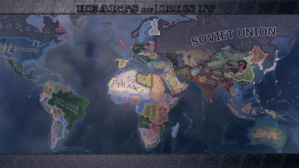 Hearts of Iron 4 screenshot of the whole map