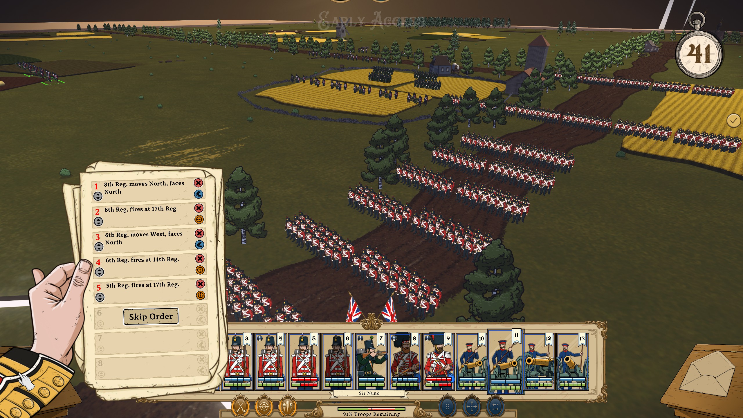 Fire and Maneuver screenshots of british forces in column formation