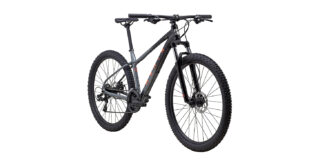 2022 Marin Wildcat Trail 1 front view Gloss Black/Charcoal/Coral.