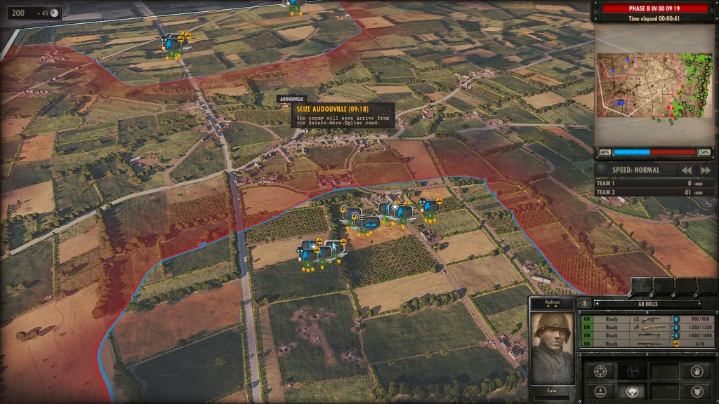 Steel Division Normandy screenshot of the battle map