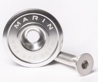 Marin Made For Fun CNC top cap, silver.