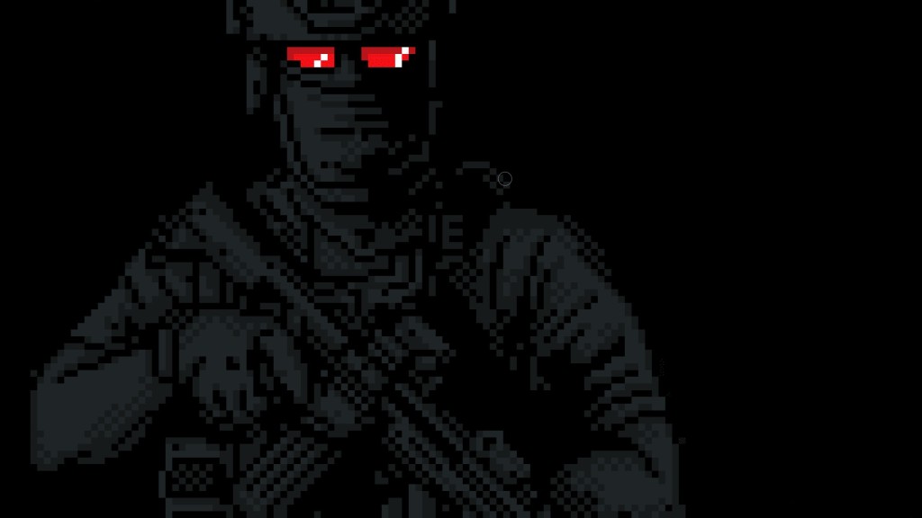 Red Dawn Screenshot of a soldier with red glasses