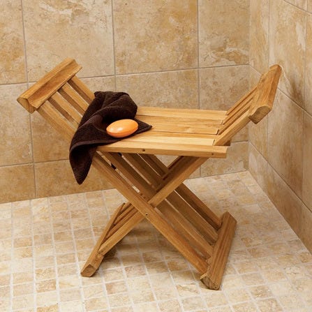 Deluxe Teak Bath Stool