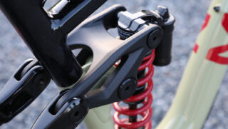 One piece forged rocker link, as used on the Marin Alpine Trail mountain bike models.
