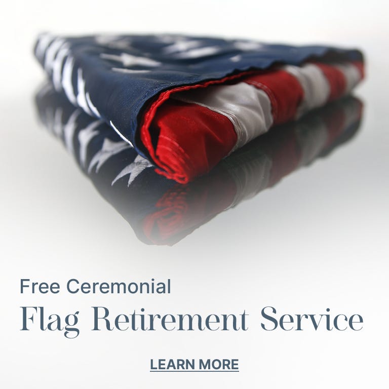 United States flag folded - Free Ceremonial Flag Retirement Service - Learn More