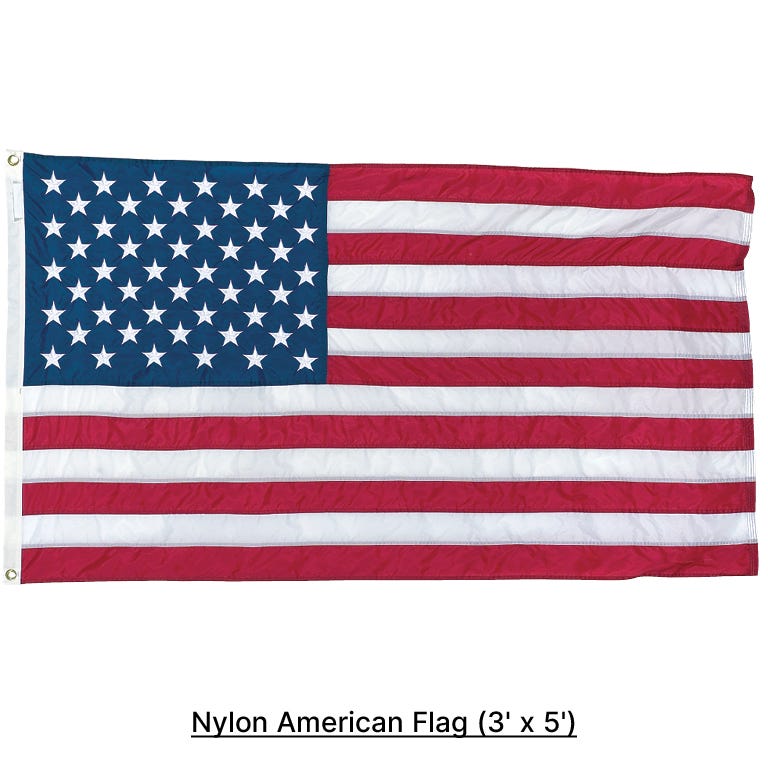 United States nylon 3 foot by 5 foot flag