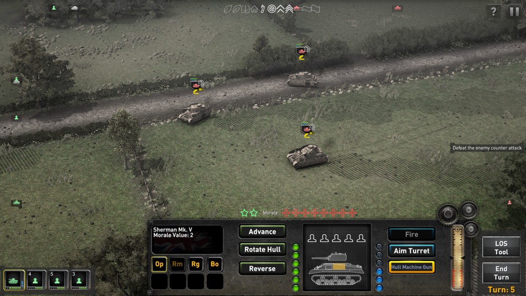 The Troop screenshot with 3 panzers attacking american forces