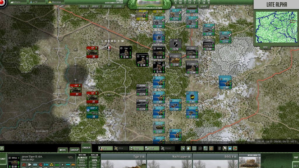 Decisive Campaigns Ardennes Offensive Screenshot of the battle map