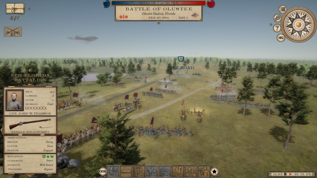 Grand Campaign American Civil War screenshot of the Battle of Olustee