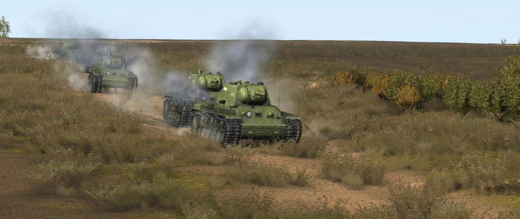 Graviteam Tactics Mius Front Screenshot of KV-1 tanks