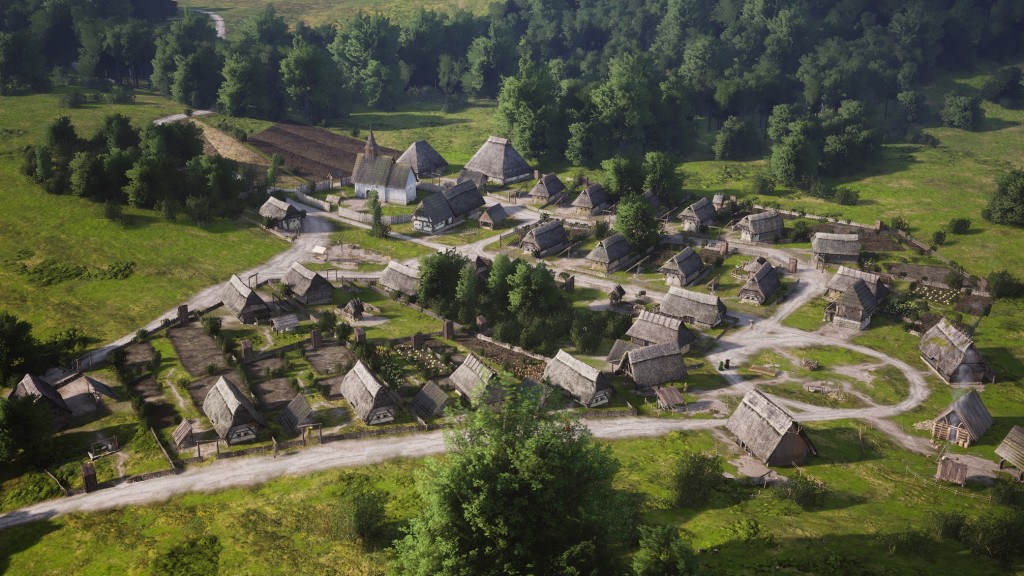 Mannor Lords Screenshot of a medieval village