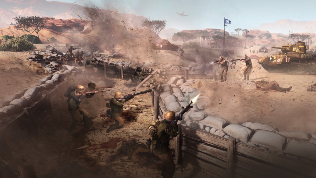 Company of Heroes 3 Image showing a trench being attacked by enemy soldiers