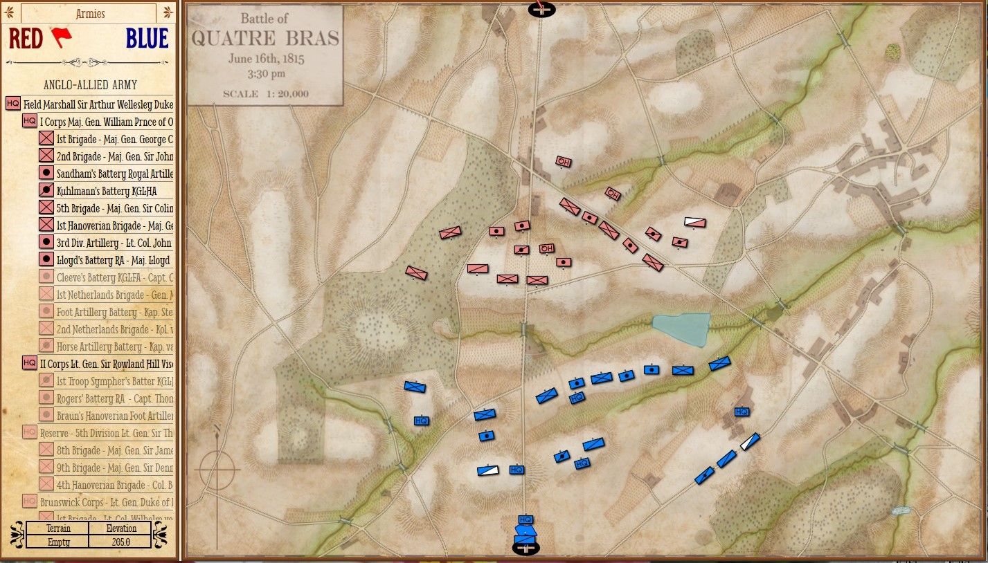 The General Staff Black Powder Scenario Editor Screenshot of Quatre Bras