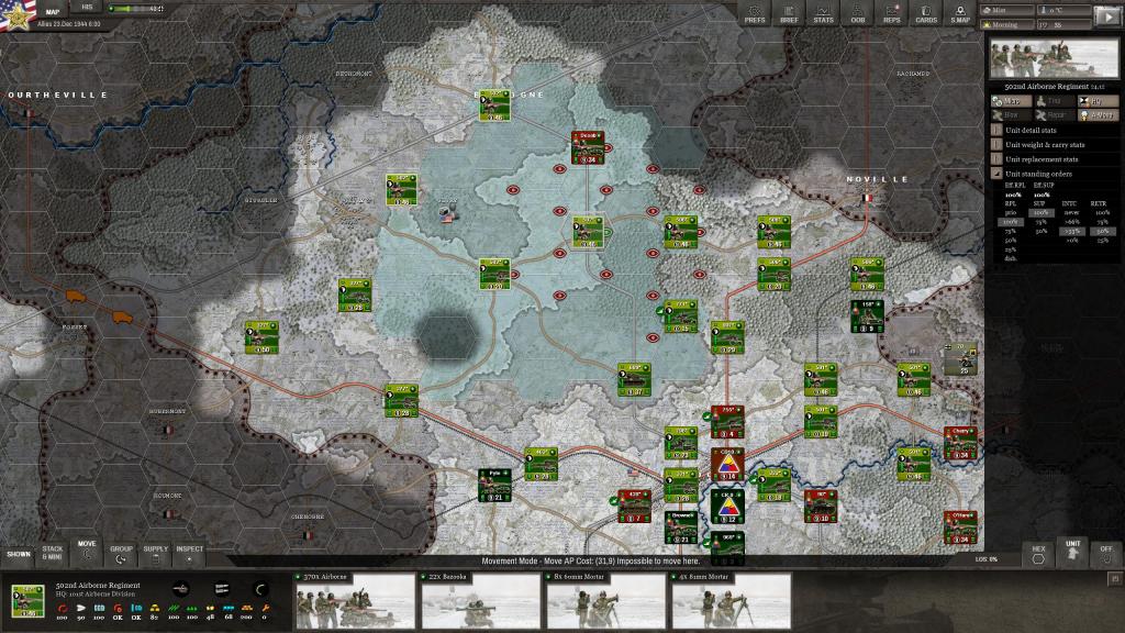 Decisive Campaigns: Ardennes Offensive screenshot of the world map