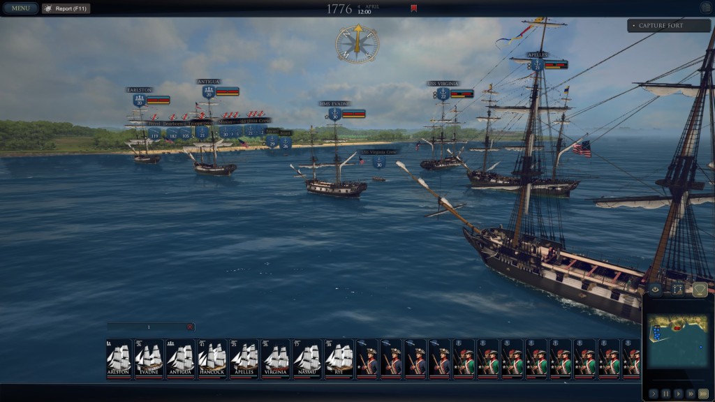 Ultimate Admiral Age of Sail Screenshot of naval battle