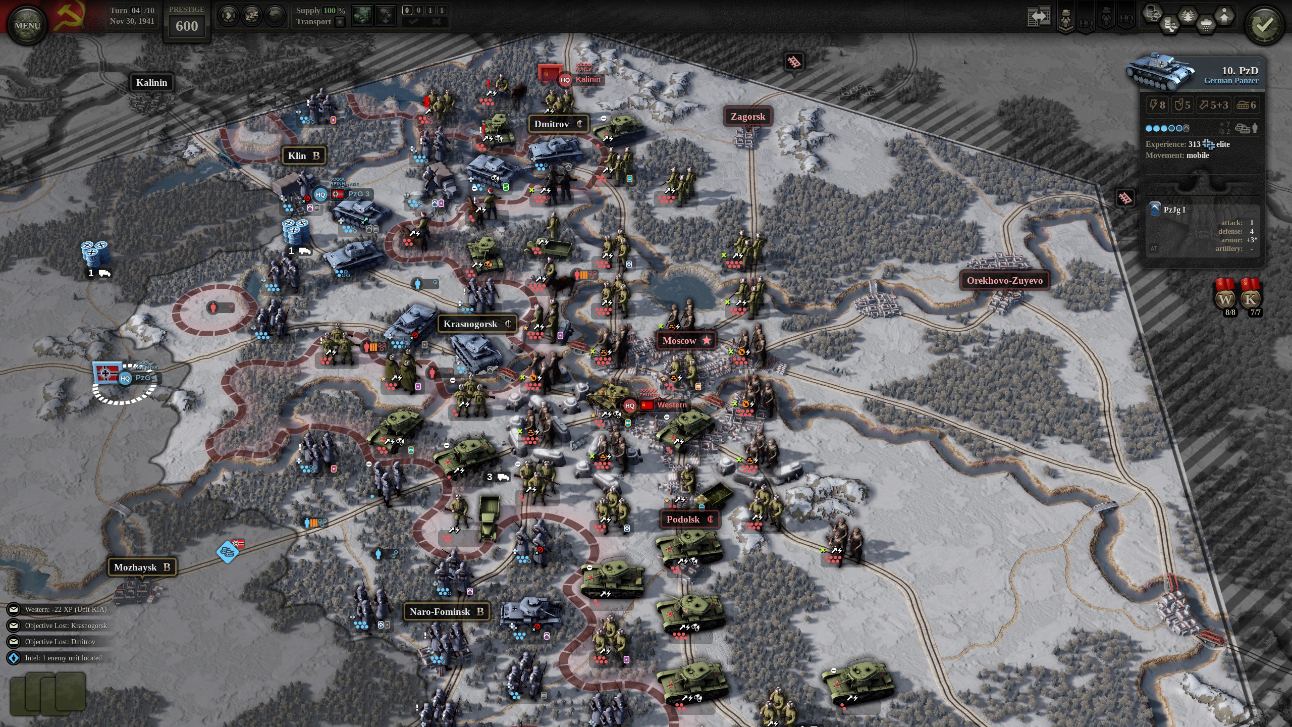 Unity of Command 2 screenshot of a frontline