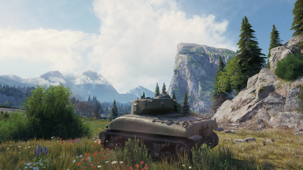 World of Tanks Screenshot of a Sherman Tank