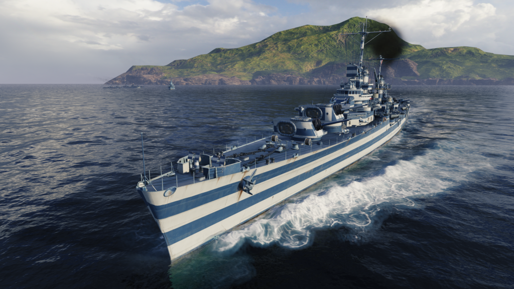 World of Warships Screenshot of an american battleship