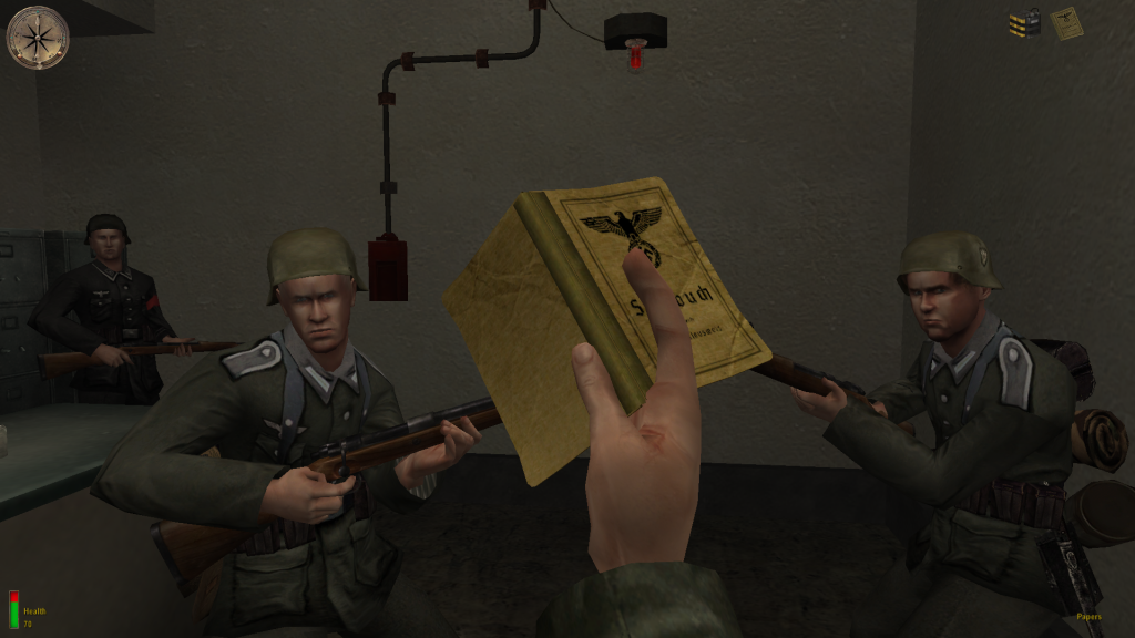 Medal of Honor Allied Assault Screenshot of showing papers